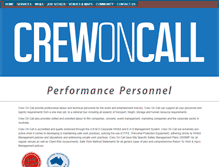 Tablet Screenshot of crewoncall.com.au